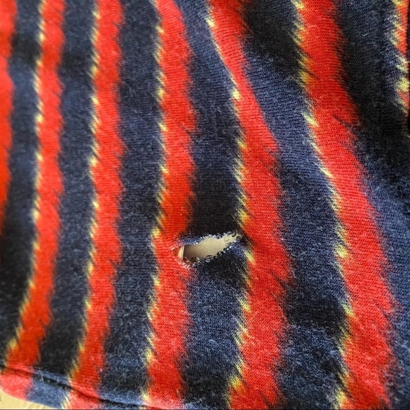 KENZO sz S Jungle Red White 2 Color Tie Tee Top - Picture 5 of 10